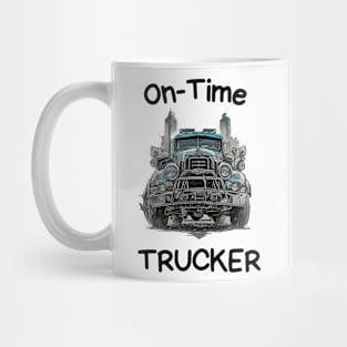 Truck Trucking Funny Retro Vintage Country Road Mug